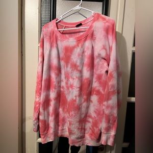 Torrid Pink Tye-Dye Sweatshirt Size 2